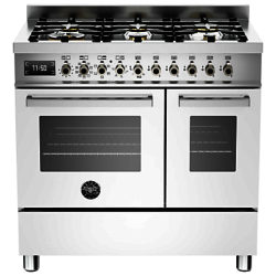 Bertazzoni Professional Series 90cm Dual Fuel Twin Range Cooker White